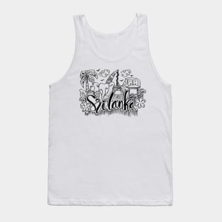 Hand Drawn Symbols Of Sri Lanka Tank Top